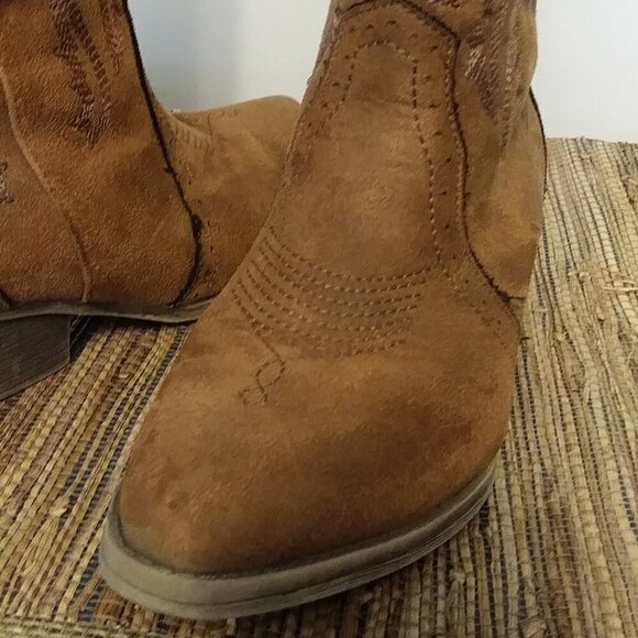 Women's "Sugar Tammy" Brown Faux Suede Boots Size 8.5M - Picture 7 of 13